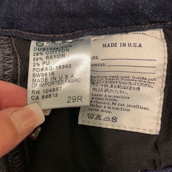 ❄️ADRIANO GOLDSCHMIED Jeans Size 29R Great Condition Dark Denim - Picture 8 of 9